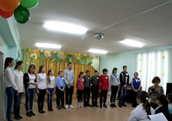Представление команд из школ Большемуртинского района