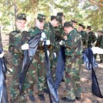 Минусинские кадеты на Марше парков в Кривинском бору